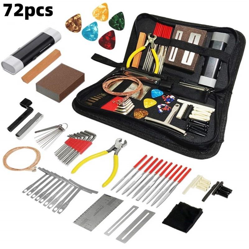 Miwayer 25/45/72 Guitar Repairing Tools Kit Setup Kit with Carry Bag Perfect Gift for Music Or String Instrument Enthusiast