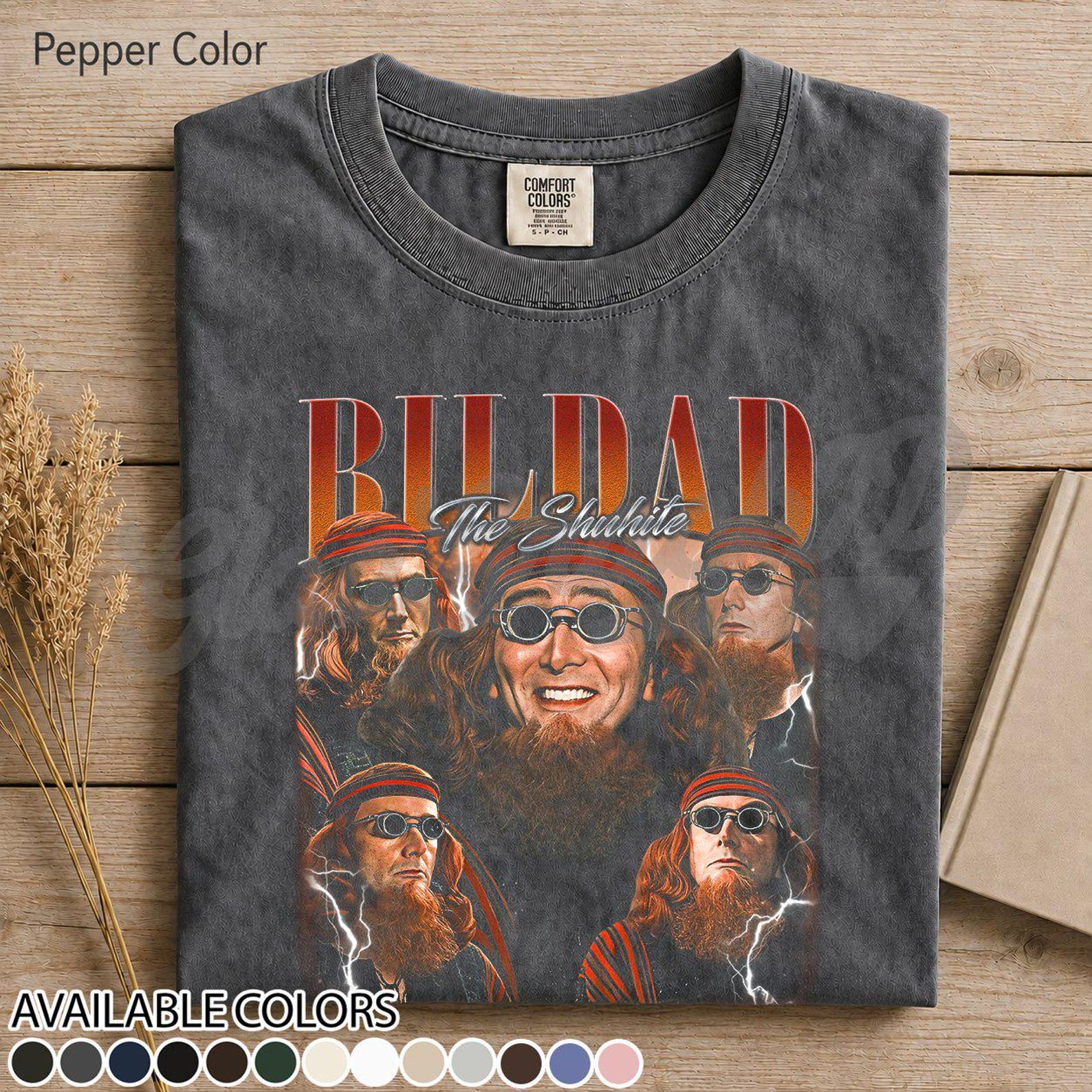 Bildad the Shuhite T-Shirt – Good Omens Meme Graphic Tee – Funny Biblical Reference Shirt – Neil Gaiman TV Show Merch – Gift for Fan FD L