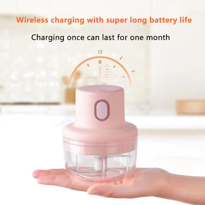 Mini Electric Garlic Chopper Meat Grinder Garlic Masher Machine Sturdy Durable Crushed Ginger Vegetable Crusher Baby Food Maker