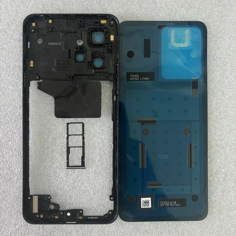 Per Custodia Pannello Coperchio Posteriore Batteria Telaio Centrale Scocca Telefono Redmi Note 12 4G Lente Fotocamera Posteriore Vassoio SIM Card