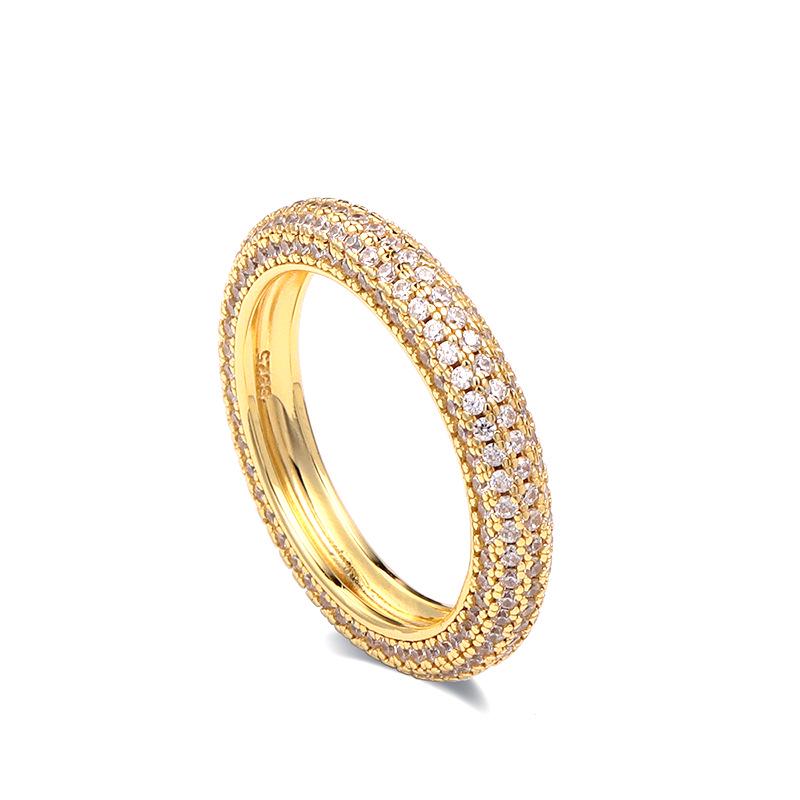 S925 Sterling Silver Moissanite Ring - Women's Classic Light Luxury Design
