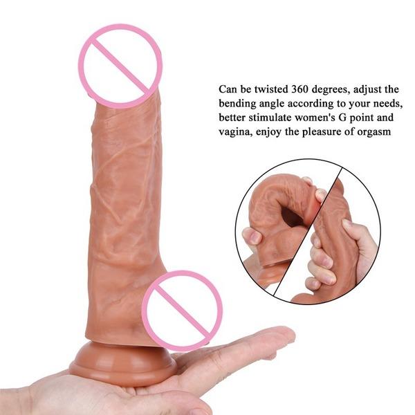 Imitation For Women Masturbator Double-feel Silicone Dildo