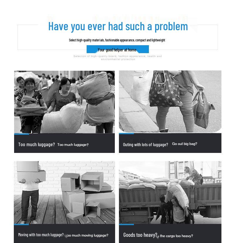 Compact 4-Wheel Folding Shopping Cart and Luggage Trolley