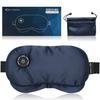 MYCARBON Hot Eye Mask, Rechargeable, Wireless Eye Mask, Cordless, Fully Light-Blocking, Silk, 5 Temperature Settings, Thin