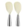 2Pcs Food Grade Silicone Rice Spoon Household Non Stick Pot Cooking Spoon High-temperature Resistant Kitchen Tools