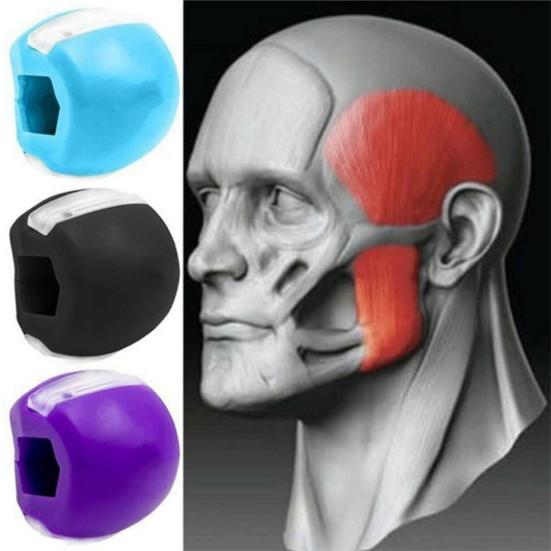 Silicone Facial Chew Muscle Exerciser Fitness Ball Jawline Mandible Trainer
