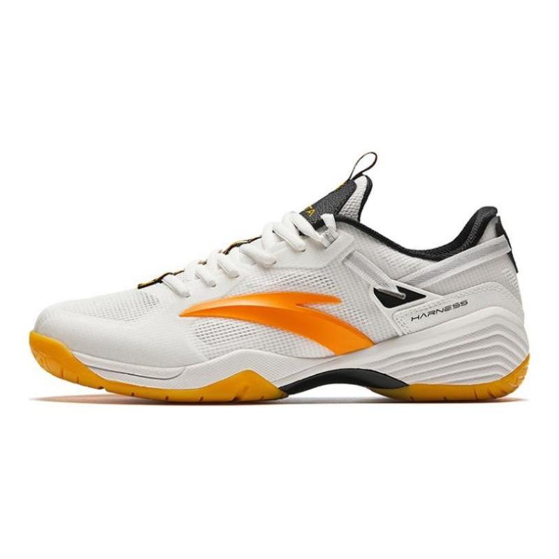 Anta Men s Low-top Badminton Shoes White Black Yellow 912624401F-2 39