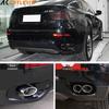 Compatible BMW X6 E71 (09-13) Quad Exhaust Upgrade: Black Stainless Steel Tail Pipes.