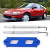 Battery Tie Down Kit Hold Down Rod Bracket with Hooks Fit for Honda Civic/ CRXBlue