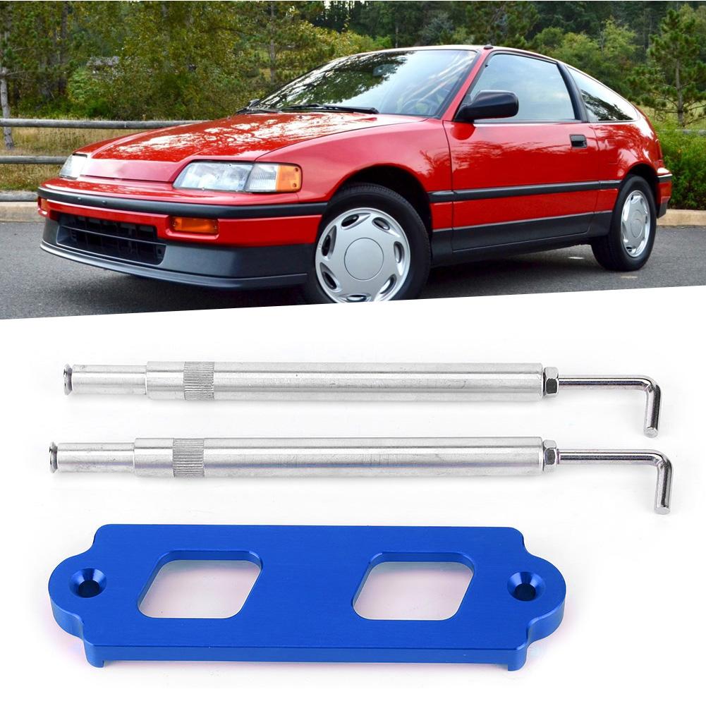 Battery Tie Down Kit Hold Down Rod Bracket with Hooks Fit for Honda Civic/ CRXBlue