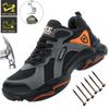 Safety Shoes Men Boots Steel Toe Shoes Men Puncture-Proof Work Sneakers Male Shoes Work Indestructible Warehouse Footwear