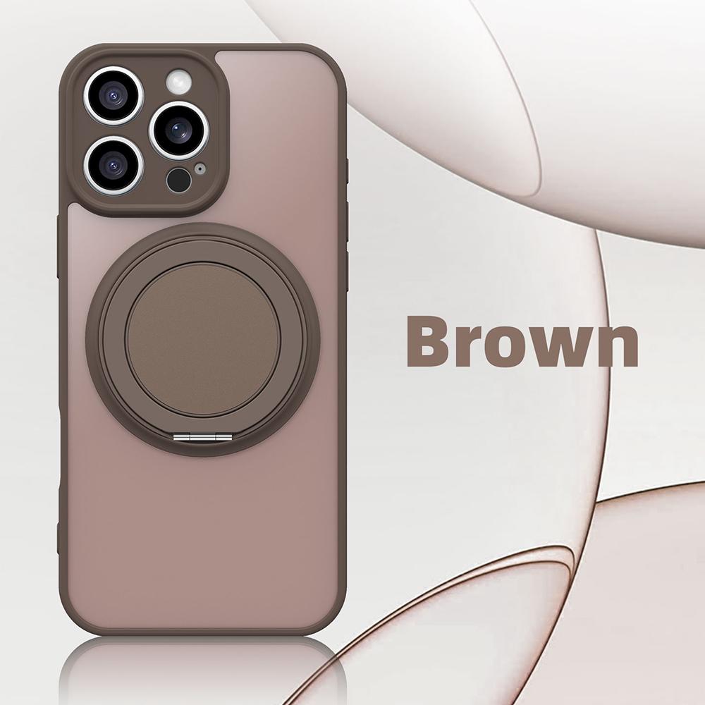 360° Rotating Bracket Matte Clear Magnetic Case for IPhone 17 16 15 13 14 Plus 12 11 Pro Max 17Air MagSafe Wireless Charge Cover