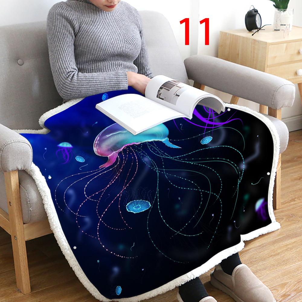 3D Flannel Warm Comfort Light Toss Multi-Size Magic Blanket Home Office Travel Bed Sofa Washable Blanket
