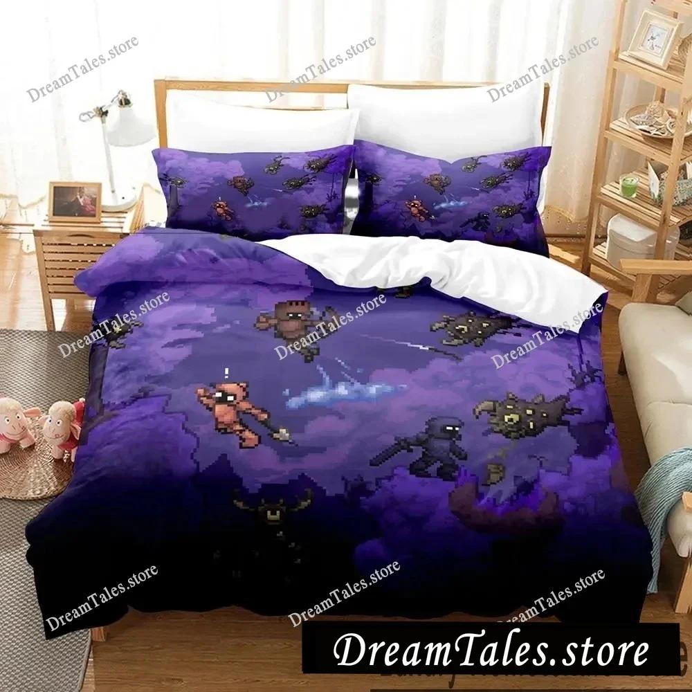 Terraria Bedding Set Single Twin Full Queen King Size Bed Set Adult Kid Bedroom Duvet Cover Sets 3D Print Game Bed Sheet Set