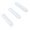 3PCS Fin Box Set PVC Surfboard Surf Fins Plugs Set with Screws Key for Paddle Board Fin Replacement White