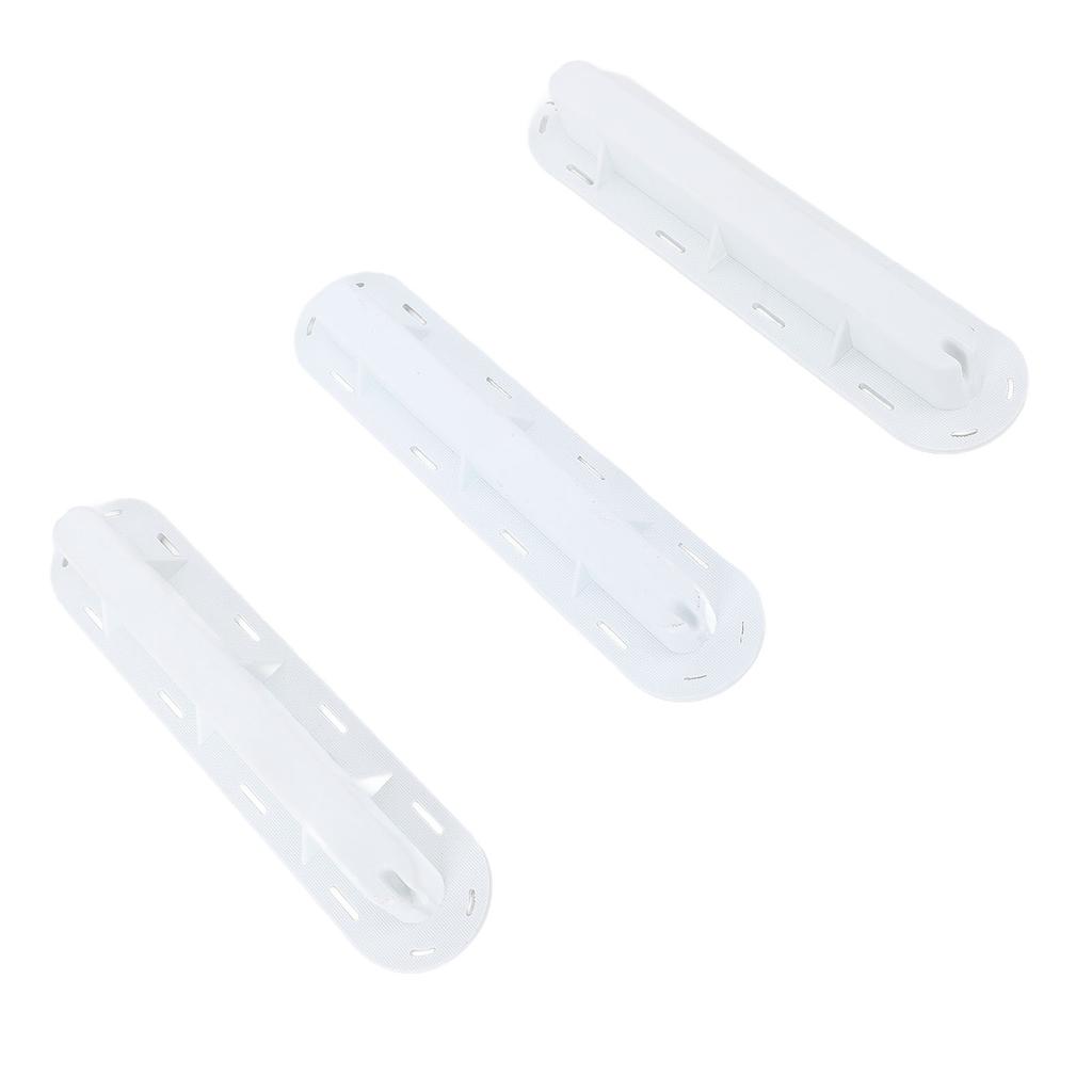 3PCS Fin Box Set PVC Surfboard Surf Fins Plugs Set with Screws Key for Paddle Board Fin Replacement White