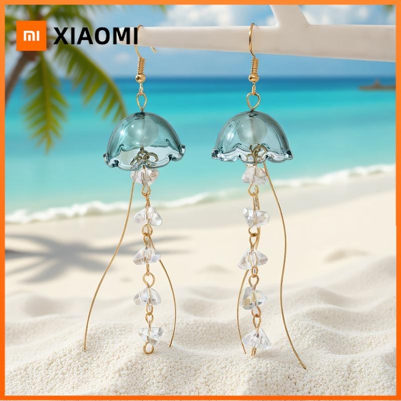 Xiaomi 1 Pair Women's Jellyfish Earrings Geometric Tassels Dangle Earrings Pendant Beachy Vacation Jewelry Daily Wear Gift for Women