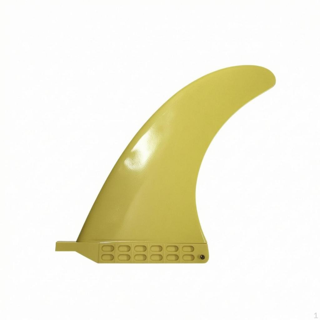 Single Fin 9 Inch with Mounting Base Curved for Longboarders, Surfers, Surfing Black