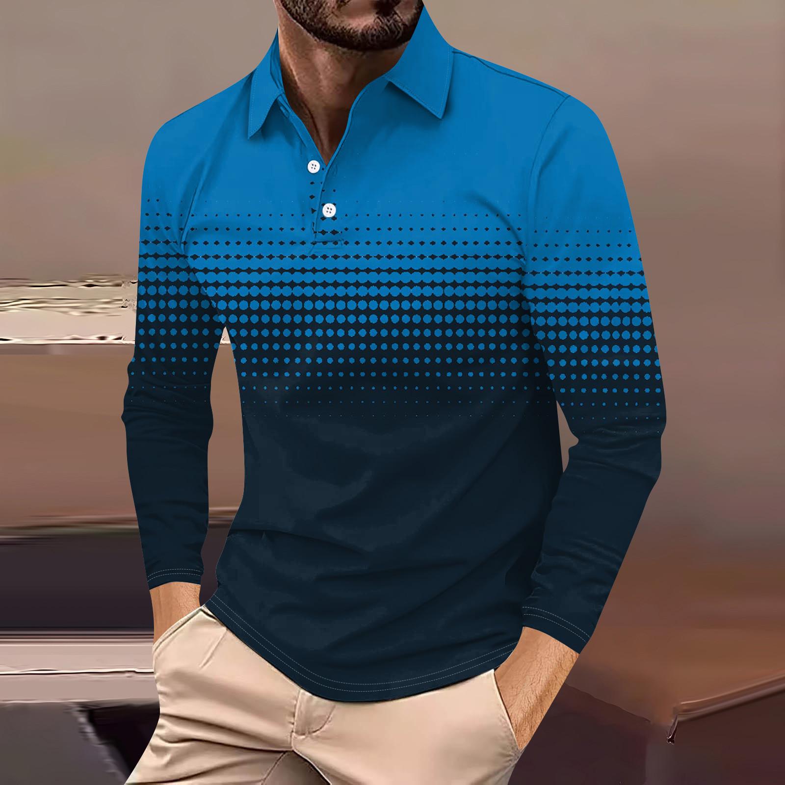 

Мужская рубашка для гольфа, повседневная спортивная, с V-образным вырезом, ребристый воротник, с длинным рукавом, модная, повседневная, однотонная, однотонная, весна-лето, стандартная посадка XXXL