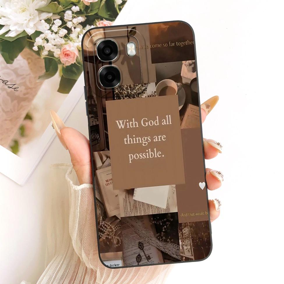 For Oppo A6x 4G CPH2819 5G CPH2783 Phone Case For Oppo A6x Cover Cute Kawaii Luxury Fashion Flowers Cool Painted Silicone Casing