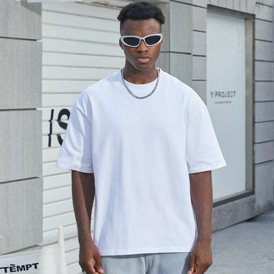 Men's Wear | Casual Cotton Loose Short Sleeved T-shirt with Small Neckline and Round Neck T-shirt, Street Versatile Pure Cotton T-shirt