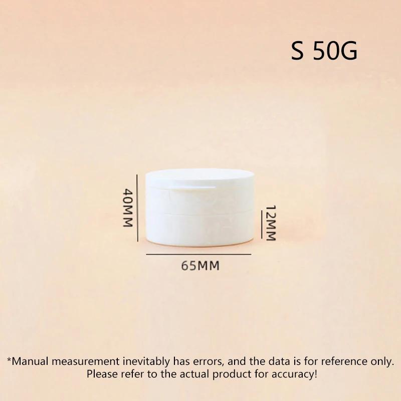 50/80/100g Refillable Bottle With Hand Pulled Mat And Spoon Face Cream Jar Cosmetic Box White Empty Plastic Flip-Top Container