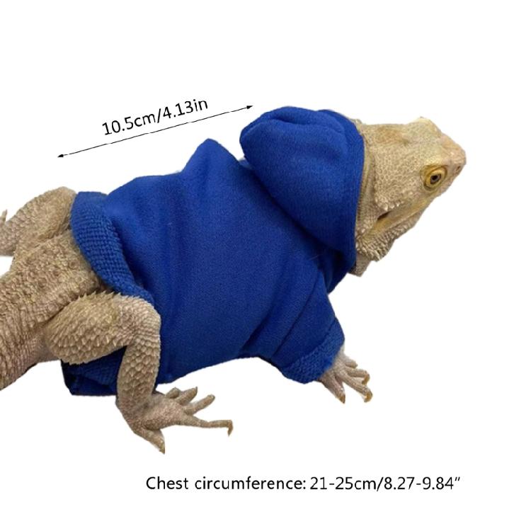 Bearded Dragon Warm Coat Soft Touching Hoodies for Reptiles Geckos Amphibians