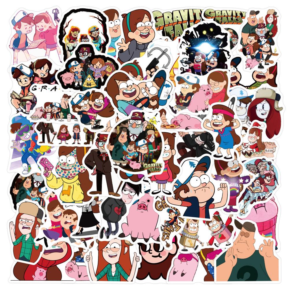 10/30/50pcs Gravity Falls Cartoon Stickers Waterproof Graffiti Skateboard Phone Stationery Cute DIY Sticker Packs