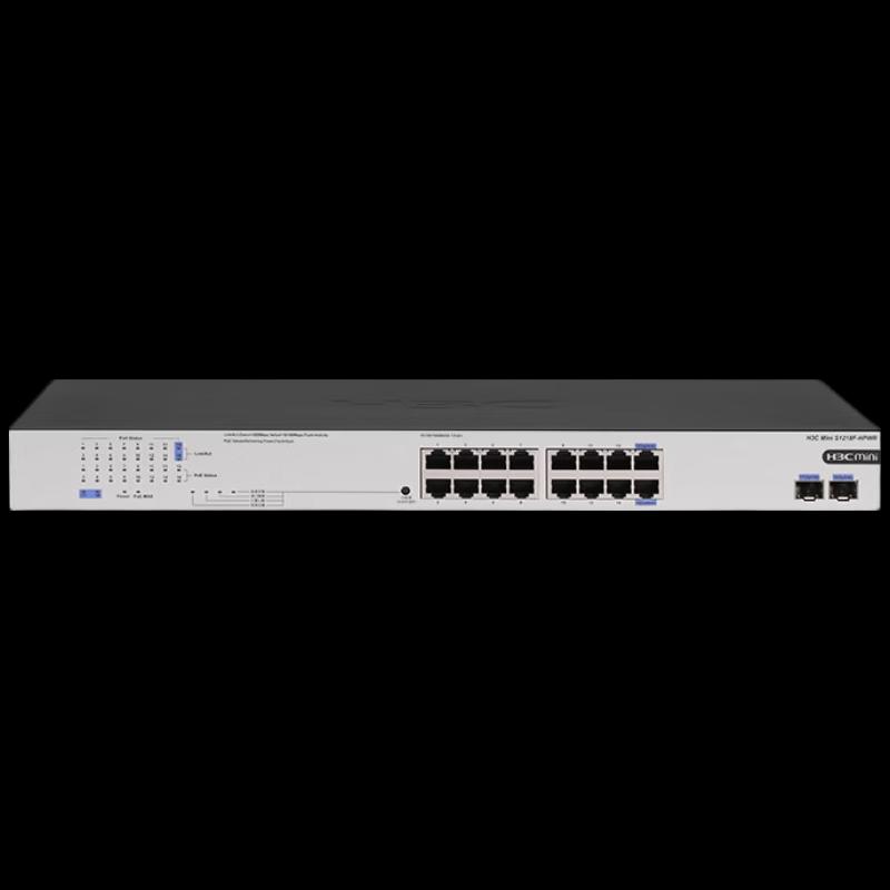 

H3C 16-Port Gigabit PoE Unmanaged Network Switch with 2 SFP