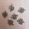 Hollow Flower Connector Silver Color Alloy Charms Pendants for DIY Bracelet Necklace Jewelry Making Accessories
