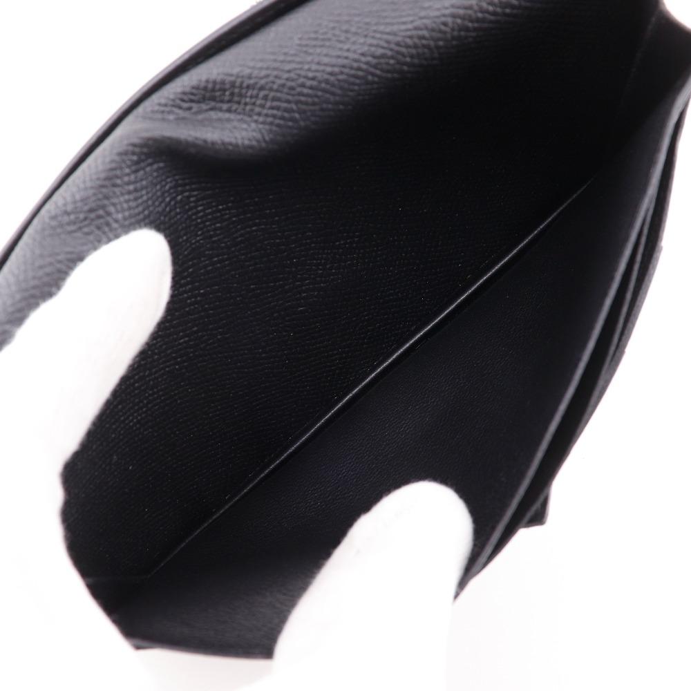 HERMES Beansufla Purse black Epsom unisex Used