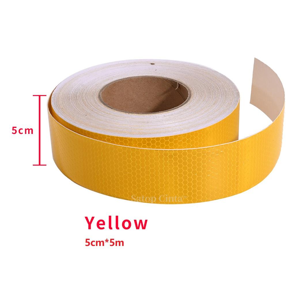 5CM/10CM/15CM/20CM*5M Yellow Reflective Tape High Vis Conspicuity Safet Stickers Waterproof Adhesive Reflectors Tape For Trailer