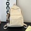 Schoolbag Retro Soft Leather Commuter Backpack Women's 1011 Spring and Summer New College Student Schoolbag Lightweight Travel Backpack Large Capacity