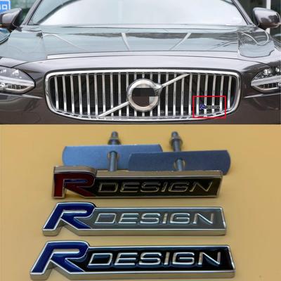 1 Satz Metall R DESIGN Styling Emblem, Auto Frontgrill Dekoration Badge Für V-o-l-vo Zubehör