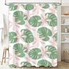Grüner Monstera Duschvorhang Wasserdicht Dekorative Badezimmerdekoration Für Kinderbadezimmer