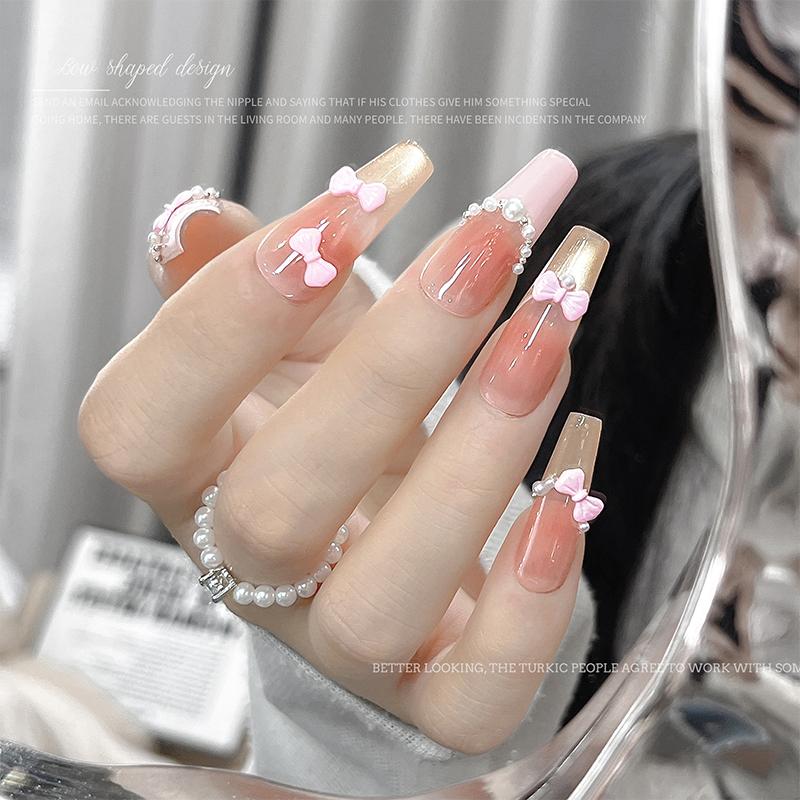 5 Stück 3D Schleifen Krawatte Nagelkunst Charms, Luxus 3D Legierung Schleifen Strasssteine, Nageldekoration Zubehör