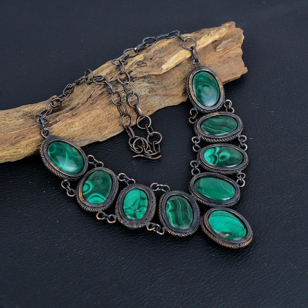 Malachite Necklace, 999 Copper Wire Wrapped Gemstone Jewelry, Handmade Necklace Amazing Jewelry, Gift For Her