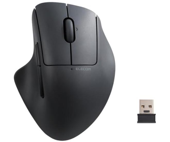 ELECOM SHELLPHA Wireless 5 Buttons Small Quiet Multi-Touch Mouse, + Tilt, Size, Antibacterial, Design, Black, M-SH31MBSKXBK