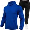 Men's Fashion Fleece Hoodie Sports Set