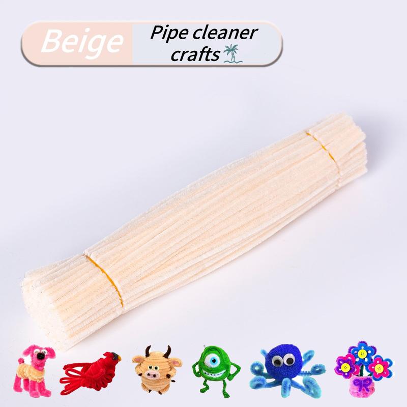 100 Pieces Pipe Cleaners Chenille Stem, Solid Color Pipe Cleaners Set for Pipe Cleaners DIY Arts Crafts Decorations