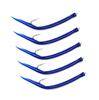 Set of 5 Blue Trolling Hooks for Sea Boat and Offshore Includes Lures and Artificial Perfect for Offshore Fishing, Fishing, Flounder, Cod, Fishing.
