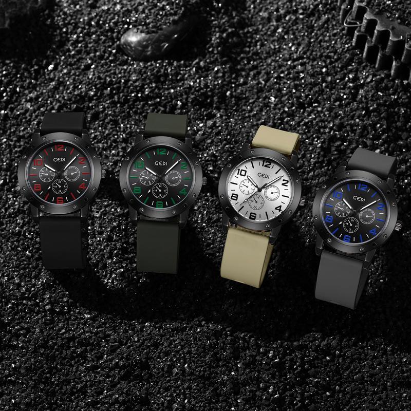 Men'S Sports Silicone Watch Waterproof Student Quartz Watch Men'S High-End Luminous Watch