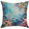 Colorful Marine Life Shell Pillowcase Summer Holiday Beach Hotel Decorative Cushion Cover