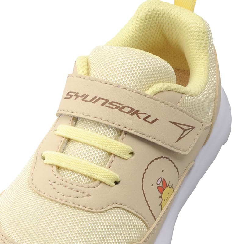 Sneakers Kids Sumikkogurashi Boys Girls Shoes Wide Foot Education Lightweight 3E SKF 2560 cm [SYUNSOKU] Children's 14~22cm Beige_Tonkatsu 19.5