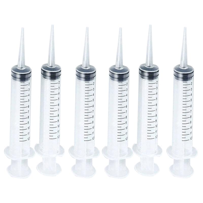 3/6Pcs No Needle 12 Ml Syringes For Liquid Multi Transparent Plastic Liquid Dispensing Plastic Syringe Oil Or Glue Applicator