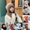 Windproof Women's Warm Knitted Wool Hat Autumn and Winter Scarf Hats Cap Winter Hat