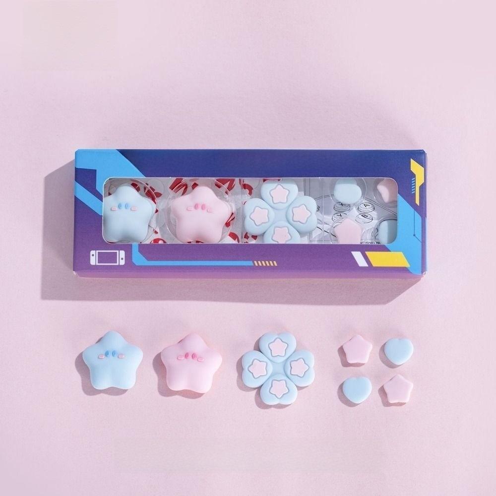 Soft Button Caps Protective Shell ABXY Key Sticker Cute Cross D-pad Cover  Game Accessories