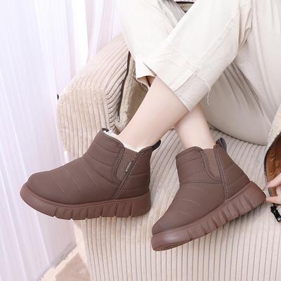 Botas de inverno femininas de algodão novos sapatos femininos para clima frio sola confortável e macia sapatos antiderrapantes sapatos femininos grátis