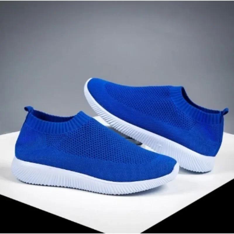 Summer New Women's Vulcanized Shoes High Quality Women's Sports Shoes Slip-on Flat Shoes Women's Loafers XL Size 43