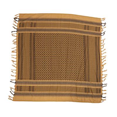 Arabic Scarf Cotton Shemagh Keffiyeh Arab Scarf for Outdoor Activities Hiking Camping Cycling Deep Wolf Brown Water